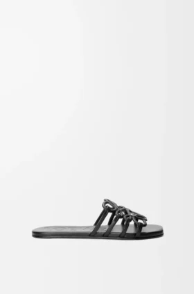 Chinelo Petal Anagram em pele de bezerro