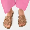 Chinelo Petal Anagram em pele de bezerro Chinelo Petal Anagram em pele de bezerro