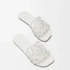 Chinelo Petal Anagram em pele de bezerro Chinelo Petal Anagram em pele de bezerro