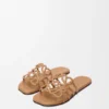 Chinelo Petal Anagram em pele de bezerro Chinelo Petal Anagram em pele de bezerro