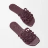 Chinelo Petal Anagram em pele de bezerro Chinelo Petal Anagram em pele de bezerro