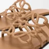 Chinelo Petal Anagram em pele de bezerro Chinelo Petal Anagram em pele de bezerro