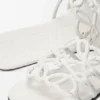 Chinelo Petal Anagram em pele de bezerro Chinelo Petal Anagram em pele de bezerro