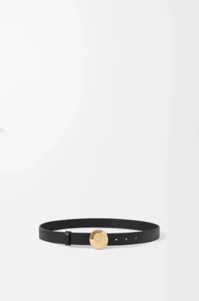 Cinto «Pebble» em pele de bezerro lisa