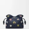 Clutch «Cats» Flamenco em ganga bordada Clutch «Cats» Flamenco em ganga bordada
