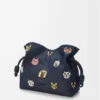 Clutch «Cats» Flamenco em ganga bordada Clutch «Cats» Flamenco em ganga bordada
