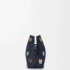 Clutch «Cats» Flamenco em ganga bordada Clutch «Cats» Flamenco em ganga bordada