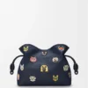 Clutch «Cats» Flamenco em ganga bordada Clutch «Cats» Flamenco em ganga bordada