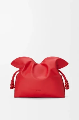 Clutch «Flamenco» Média em pele de bezerro napa
