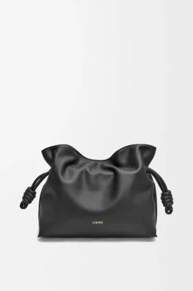 Clutch Flamenco Média em pele de bezerro napa