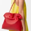Clutch «Flamenco» Média em pele de bezerro napa Clutch «Flamenco» Média em pele de bezerro napa