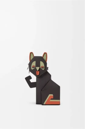 Clutch «Futurist Cat» em pele de bezerro clássica