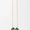 Clutch «Knight Cat» em metal e pele de borrego napa Clutch «Knight Cat» em metal e pele de borrego napa