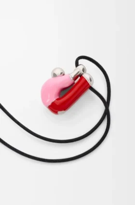 Colar Acrobat pendente em prata de lei e esmalte
