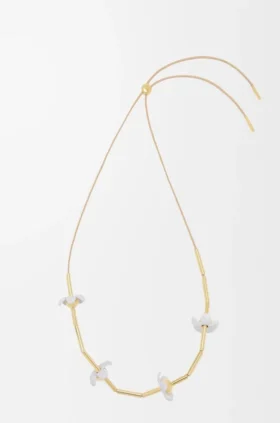 Colar Flor em prata de lei e esmalte