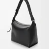 Cubi Crossbody em pele de bezerro lisa e flexível e jacquard Cubi Crossbody em pele de bezerro lisa e flexível e jacquard
