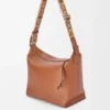 Cubi Crossbody em pele de bezerro lisa e flexível e jacquard Cubi Crossbody em pele de bezerro lisa e flexível e jacquard