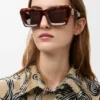 Óculos de sol Cateye com bordas biseladas Óculos de sol Cateye com bordas biseladas