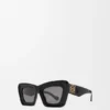Óculos de sol Cateye com bordas biseladas Óculos de sol Cateye com bordas biseladas
