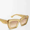 Óculos de sol Cateye com bordas biseladas Óculos de sol Cateye com bordas biseladas