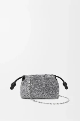 Flamenco Purse com miçangas e pele de cordeiro napa Flamenco Purse com miçangas e pele de cordeiro napa