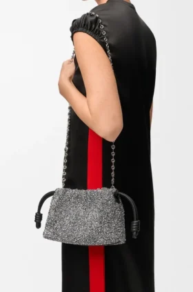 Flamenco Purse com miçangas e pele de cordeiro napa Flamenco Purse com miçangas e pele de cordeiro napa