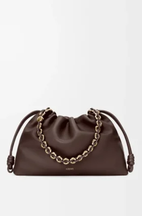 Flamenco Purse grande em pele de borrego napa suave