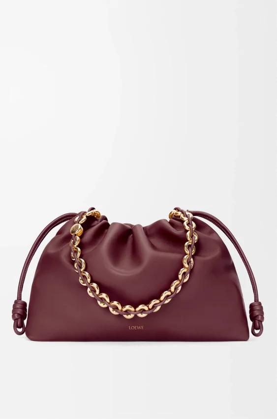 Flamenco Purse grande em pele de borrego napa suave Flamenco Purse grande em pele de borrego napa suave