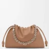 Flamenco Purse grande em pele de borrego napa suave Flamenco Purse grande em pele de borrego napa suave
