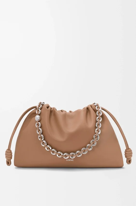 Flamenco Purse grande em pele de borrego napa suave Flamenco Purse grande em pele de borrego napa suave