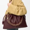 Flamenco Purse grande em pele de borrego napa suave Flamenco Purse grande em pele de borrego napa suave