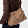 Flamenco Purse grande em pele de borrego napa suave Flamenco Purse grande em pele de borrego napa suave