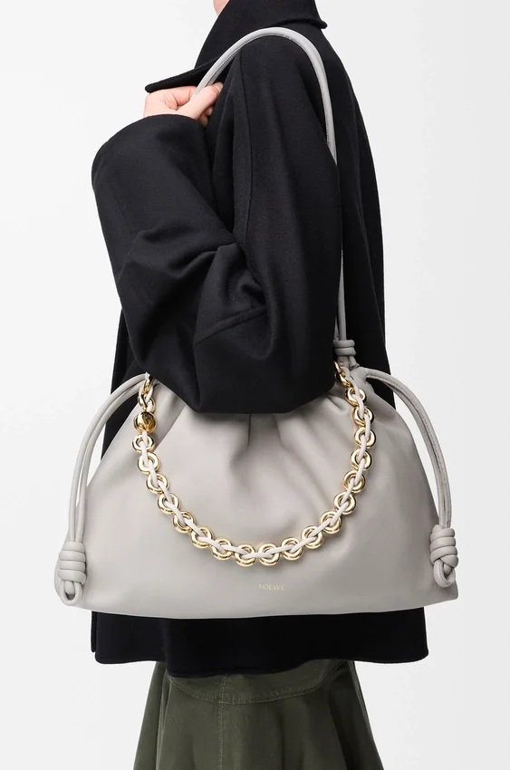 Flamenco Purse grande em pele de borrego napa suave Flamenco Purse grande em pele de borrego napa suave