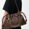 Flamenco Purse grande em pele de borrego napa suave Flamenco Purse grande em pele de borrego napa suave