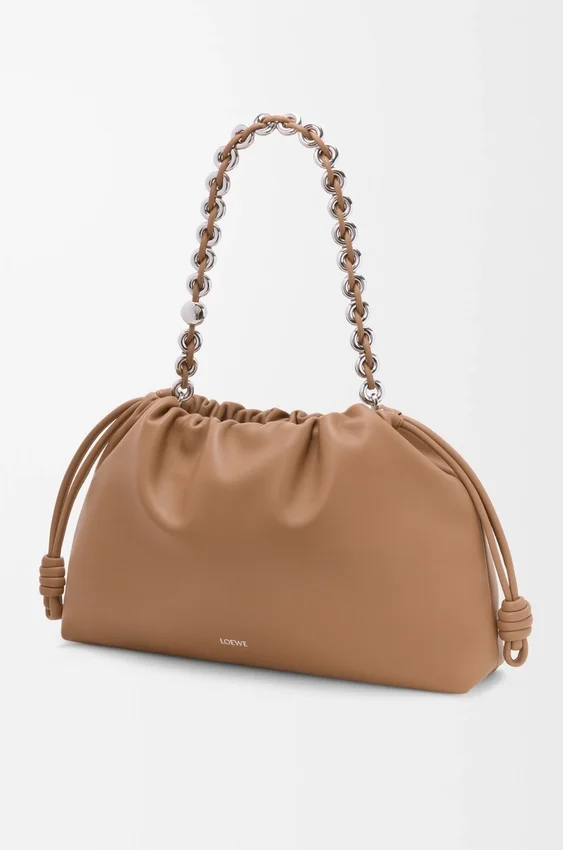 Flamenco Purse grande em pele de borrego napa suave Flamenco Purse grande em pele de borrego napa suave
