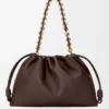 Flamenco Purse grande em pele de borrego napa suave Flamenco Purse grande em pele de borrego napa suave