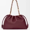 Flamenco Purse grande em pele de borrego napa suave Flamenco Purse grande em pele de borrego napa suave