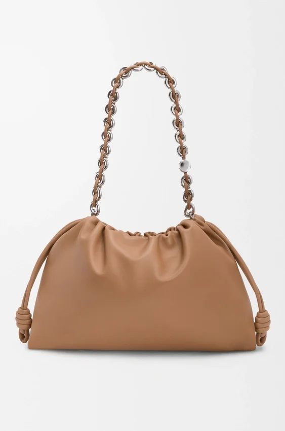 Flamenco Purse grande em pele de borrego napa suave Flamenco Purse grande em pele de borrego napa suave