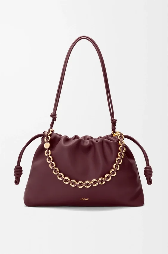 Flamenco Purse grande em pele de borrego napa suave Flamenco Purse grande em pele de borrego napa suave