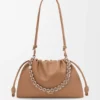 Flamenco Purse grande em pele de borrego napa suave Flamenco Purse grande em pele de borrego napa suave