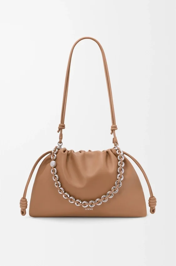 Flamenco Purse grande em pele de borrego napa suave Flamenco Purse grande em pele de borrego napa suave