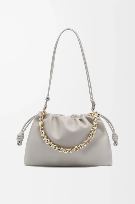 Flamenco Purse grande em pele de borrego napa suave Flamenco Purse grande em pele de borrego napa suave