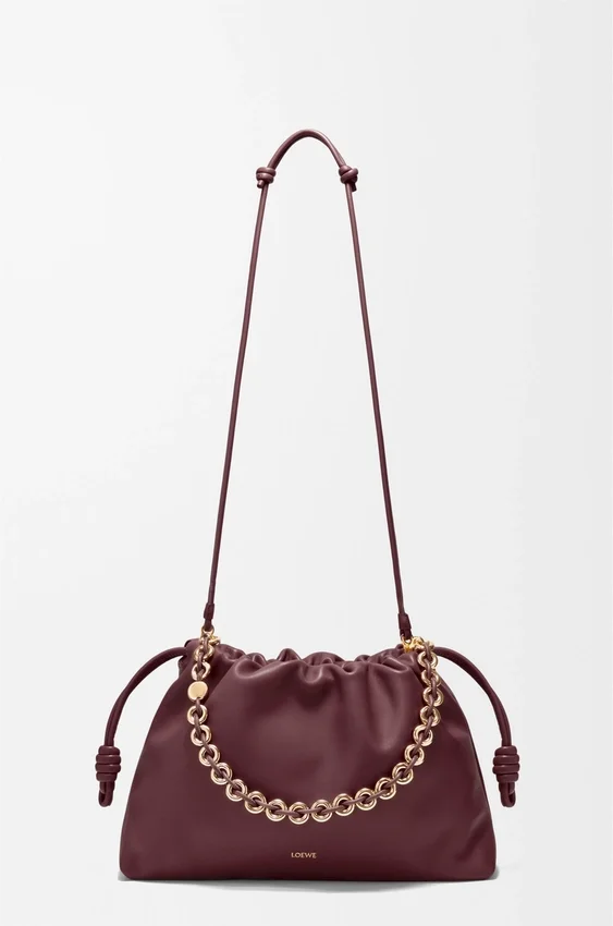 Flamenco Purse grande em pele de borrego napa suave Flamenco Purse grande em pele de borrego napa suave