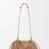 Flamenco Purse grande em pele de borrego napa suave Flamenco Purse grande em pele de borrego napa suave