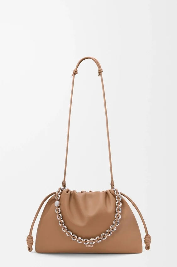 Flamenco Purse grande em pele de borrego napa suave Flamenco Purse grande em pele de borrego napa suave