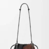 Flamenco Purse Média com Contas de Leão em lona com contas e pele de bezerro Flamenco Purse Média com Contas de Leão em lona com contas e pele de bezerro