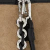 Flamenco Purse Média com Contas de Leão em lona com contas e pele de bezerro Flamenco Purse Média com Contas de Leão em lona com contas e pele de bezerro