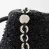 Flamenco Purse Média com Contas de Leão em lona com contas e pele de bezerro Flamenco Purse Média com Contas de Leão em lona com contas e pele de bezerro