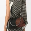 Flamenco Purse Média com Contas de Leão em lona com contas e pele de bezerro Flamenco Purse Média com Contas de Leão em lona com contas e pele de bezerro