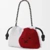 Flamenco Purse Média com Contas de Leão em lona com contas e pele de bezerro Flamenco Purse Média com Contas de Leão em lona com contas e pele de bezerro